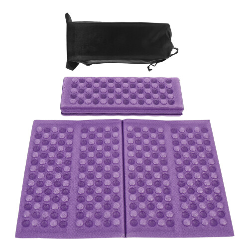 Folding Seat Pad Durable Rectangular for Camping Yoga Beach 2Pcs 15X10.6X0.5In