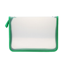 A4 Transparent Zipper File Bag – Twill Document Organizer, Durable & Large-Capacity, Secure Zipper Closure for Office, Travel, Data Storage,