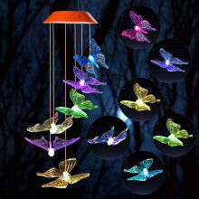 Morttic Solar Hummingbird Wind Chimes Outdoor – Gifts for Mom, Grandma, Wife & More | Memorial & Yard Decor