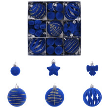 35PCS Assorted Velvet Christmas Ornaments Ball Set – Glitter, Flocked, Shatterproof Plastic Baubles for Tree, Wedding, Hotel, Home & Party Decor