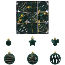 35PCS Assorted Velvet Christmas Ornaments Ball Set – Glitter, Flocked, Shatterproof Plastic Baubles for Tree, Wedding, Hotel, Home & Party Decor