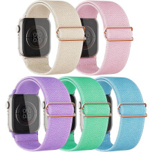 XiHAMA Apple Watch -ranneke: Joustava nailon, säädettävä, yhteensopiva Ultra/SE/1-10 (38-49 mm) -mallien kanssa, lasten unisex