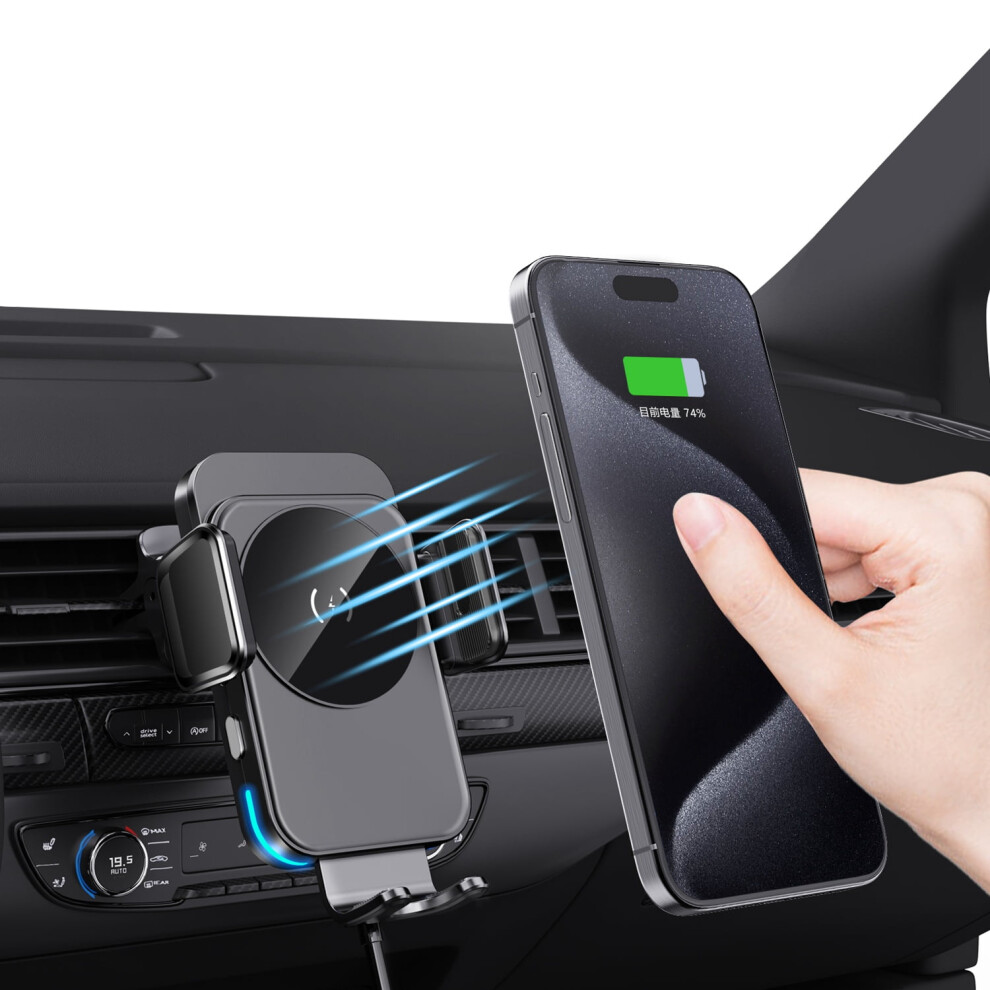 15W Qi Wireless Car Charger With Auto Clamping & Smart Sensor Â Compatible With Iphone, Samsung, Google, Lg, Motorola 9489952776057