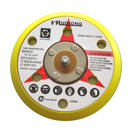 5 Inch Flocking Sanding Disc with M8 Thread Backing Pad