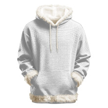 Christmas Hoodies Women Xmas Solid Color Flannel Sweatshirts Unisex Plus Size Holiday Long Sleeve Pullover Tops 2025 X01 White & Size XXXL