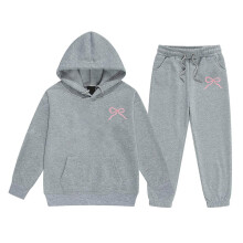 Teenagepiger Tøj Størrelse 12-13 år Åndbar bomuldstoppe Bukser, Loungewear Tøjsæt (Grå, 12-13 år)