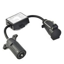 Convertor de lumină pentru remorcă, mufă lamă cu 7 căi la mufă lamă rotundă cu 7 pini la mufă cu 7 pini, separator semnal frână