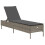 VidaXL vidaXL Sonnenliege mit Auflage Grau Poly Rattan 1