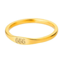 Bague pour femme en acier inoxydable doré avec chiffre 9