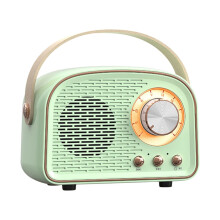 Prenosný mini bezdrôtový retro Bluetooth reproduktor s FM rádiom, USB a...