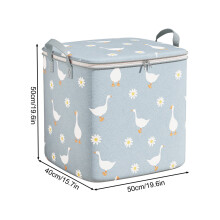 Panier de rangement en tissu avec poignée et couvercle 12 L