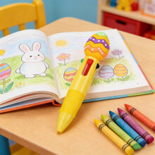 phíosa Peann Beaga Il-dhathacha na Cásca in Aon Cheann Amháin, Peann Ballphointe Gleoite Intarraingthe 4 Dhath, Peann Pleanálaí Beag Pastel le