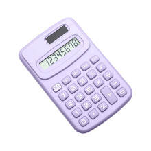 Calculator solar/cu baterii cu 12 cifre și afișaj LCD, violet – Compatibil cu uz școlar și la birou