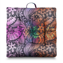 Square Meditation Pillow Boho Dutch Velvet 22x22 Inch