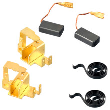 Carbon Brush Spring Holder Set for Bosch GWS6-100 Angle Grinder - 6 Piece Replacement Parts Kit - Metal & Carbon Material