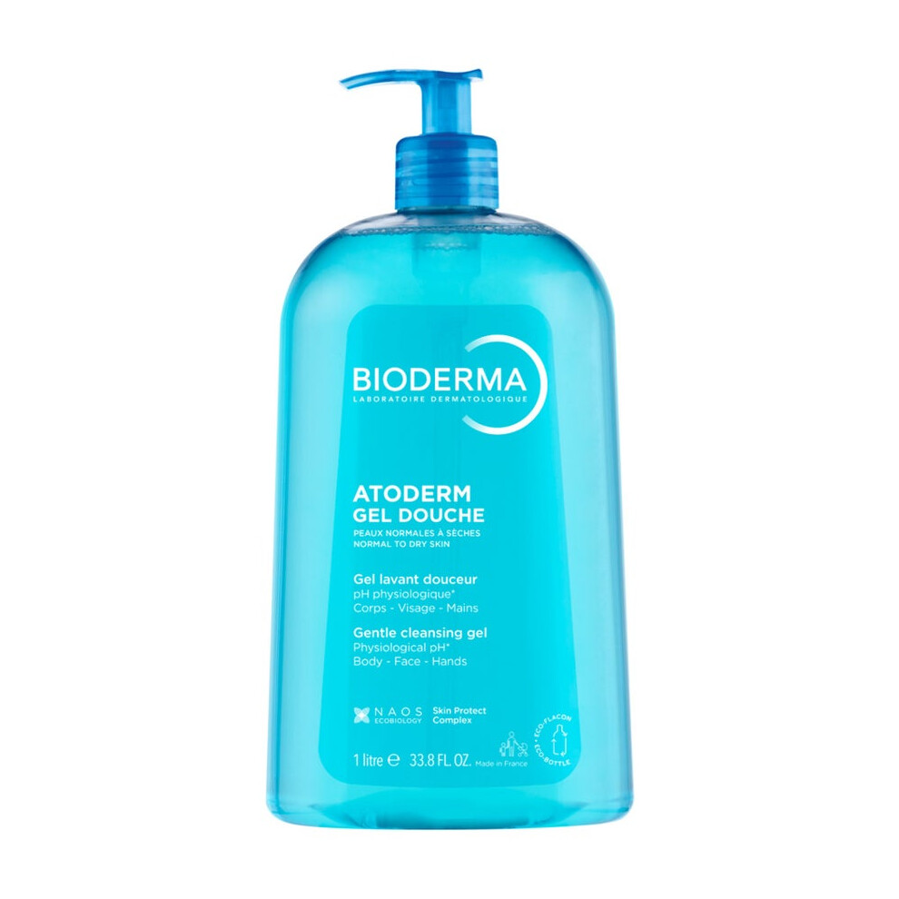 Bioderma Atoderm Gentle Cleansing Gel 1L  Ultra-Gentle Hydrating Cleanser for Dry & Sensitive Skin