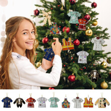 Christmas Tree Acrylic Ornament • Labor Clothing Decoration • Durable Clear Material • Easy Hang Loop • Festive Holiday Decor • Unique