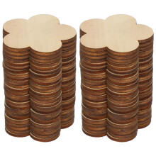 Supvox 50Pcs Unfinished Wood Chip for Wedding Craft and Home Hanging Decor