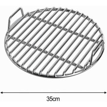 Grille de barbecue ronde en acier inoxydable ZZkhGO, idéale pour le camping et la cuisson uniforme.