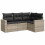 VidaXL vidaXL 4-tlg. Garten-Sofagarnitur mit Kissen Hellgrau Poly Rattan 1