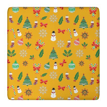 Nappe en spandex à motifs de Noël 91 x 91 cm, tissu de qualité assurant une surface lisse et plane pour recevoir vos invités.
