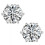 Real Moissanite Solitaire Stud Earrings - GRA Certified D VVS1 Sterling Silver 1