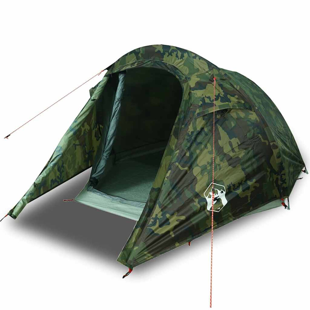 Vidaxl Camping Tent Tunnel 3-Person Camouflage Waterproof