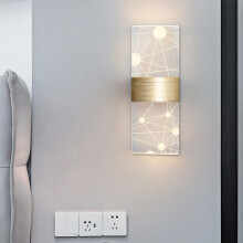 Applique murale moderne en acrylique, LED blanc chaud, or/noir, compatible avec le câblage standard, pour salon, chambre, salle de bain, couloir,