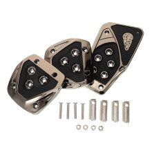 1 Satz Autopedale aus Edelstahl mit modernem Design, 5,1 x 3,1 x 0,4 Zoll