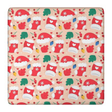 Tischdecke für Weihnachtsfeiern, quadratisch, 91 x 91 cm (36 x 36 Zoll), elastischer Saum, Spandex-Material für zuverlässige Haltbarkeit
