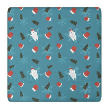 Nappe extensible de Noël pour tables carrées de 90 x 90 cm, dotée d'une surface infroissable et d'un bord élastique pour un maintien parfait et