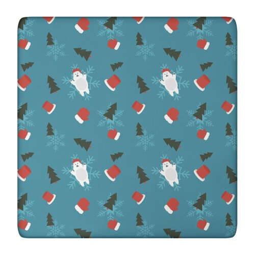 Toalha de mesa natalina elástica para mesas quadradas de 91x91 cm (36x36 polegadas), com superfície resistente a rugas e borda elástica para um