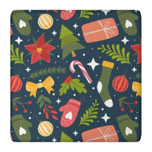 Joulun juhlan välttämätön pöytäliina, 36x36 neliönmuotoinen, joustava spandex-kangas estää ryppyjä ja takaa kauniin pöytäesittelyn