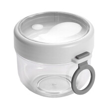 Bocal à flocons d'avoine portable avec cuillère et anneau de suspension – Récipient hermétique pour yaourts/céréales, idéal pour la maison,