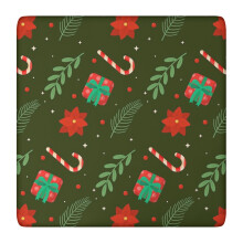 Strapazierfähige 36x36 Weihnachtstischdecke für quadratische Tische – Elastischer Rand, knitterfreies Spandex, vielseitig einsetzbar