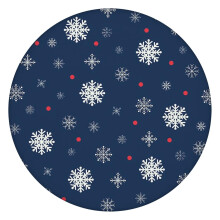 Nappe ronde extensible élégante pour le dîner de Noël, bord élastique convenant aux tables jusqu'à 132 cm (52 pouces) avec un ajustement