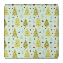Tischdecke für Weihnachts- und Silvesterpartys, 91 x 91 cm, flach liegend, aus Spandex-Gewebe mit Rundumgummizug für sicheren Halt