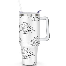 113 cl resemugg i rostfritt stål med vakuumisolerad handtag, fällbart sugrörslock, läckagesäker kopp, present till honom, hennes resemugg måste