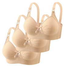 Conjunto de 3 sutiãs femininos sem aro, com cobertura total, alças ajustáveis, tamanho grande, para uso diário, sem aro, com suporte total, cor