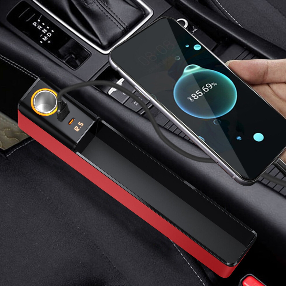 Car Seat Gap Organizer With Super Fast Charger Qc3 0 Pd3 0 And Cigarette Lighter Port Storage Box, Car Accessories 9489952981536