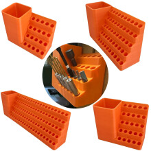 Drill Bit Storage Rack with Cup Holder 12 Slots