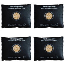 Lot de 4 sacs déshumidificateurs 400 g, réutilisables et portables, pour placards, voitures, caves, camping-cars et espaces de rangement.