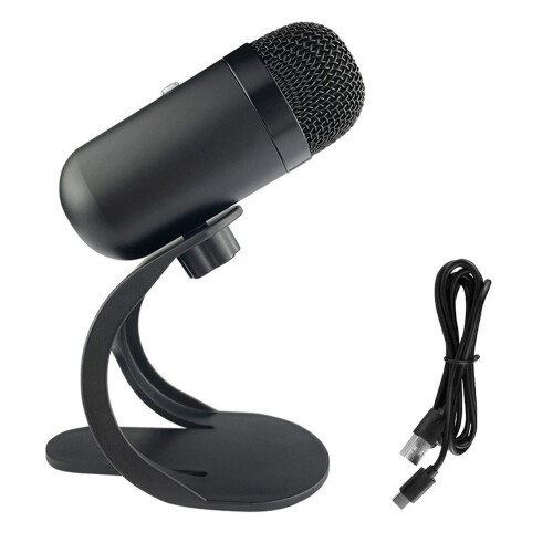 USB-PC-Mikrofon, omnidirektional, 9,7  6,7 mm, schwarz 2