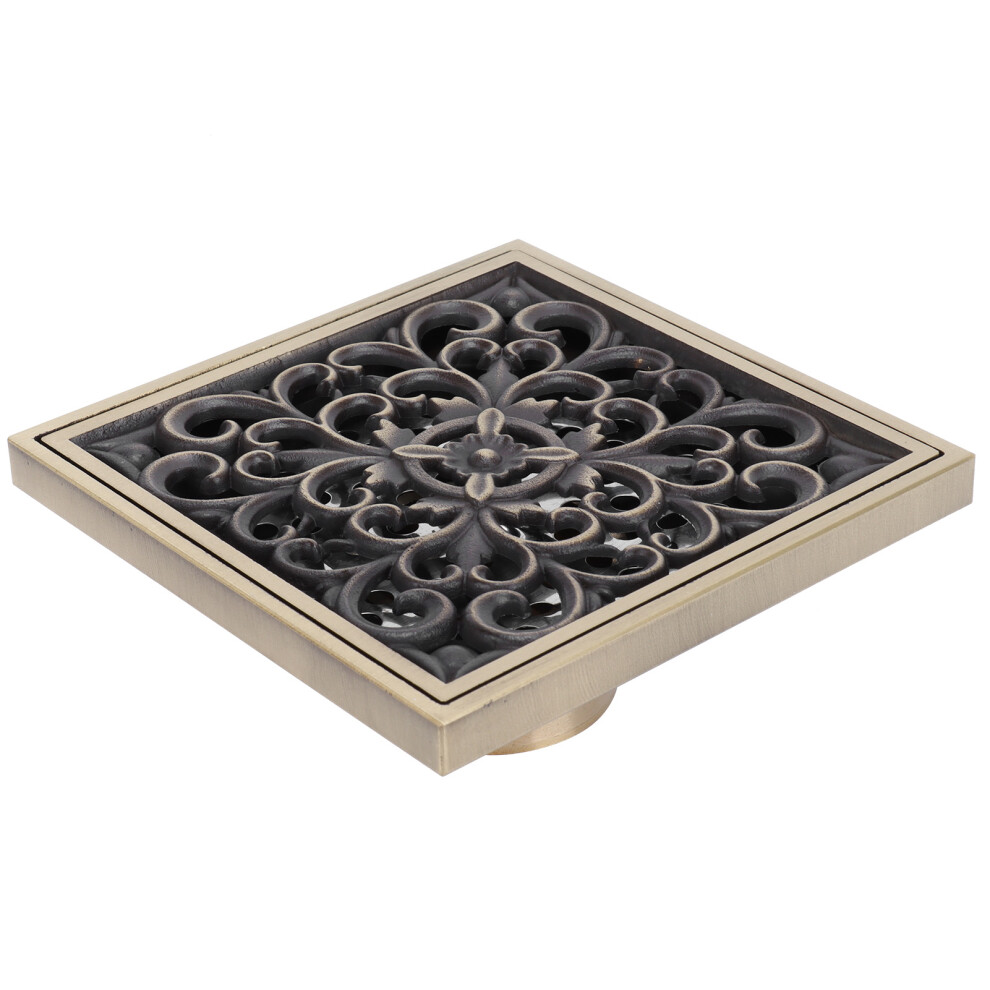 Antique Copper Floor Drain Set 10X10cm For Bathroom & Balcony 4611391783197