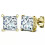 Real Moissanite Solitaire Stud Earrings - GRA Certified D VVS1 Sterling Silver 3