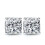 Real Moissanite Solitaire Stud Earrings - GRA Certified D VVS1 Sterling Silver 8