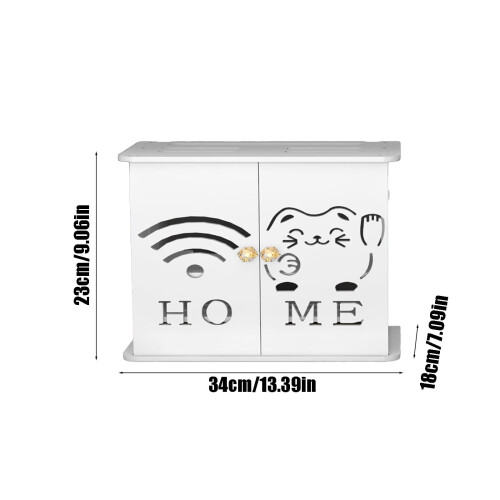 Κουτί αποθήκευσης δρομολογητή WiFi, γωνιακός διοργανωτής μόντεμ τηλεόρασης 1 τεμ. 2