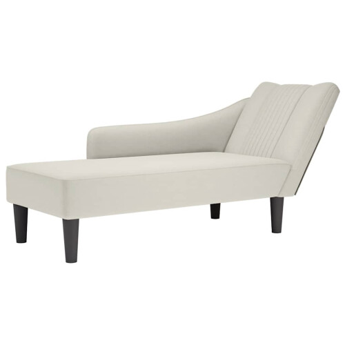 VidaXL vidaXL Chaiselongue mit Rechter Armlehne Creme Samt