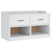 vidaXL Flurbank SANDNES Weiß 87x40x50 cm Massivholz Kiefer