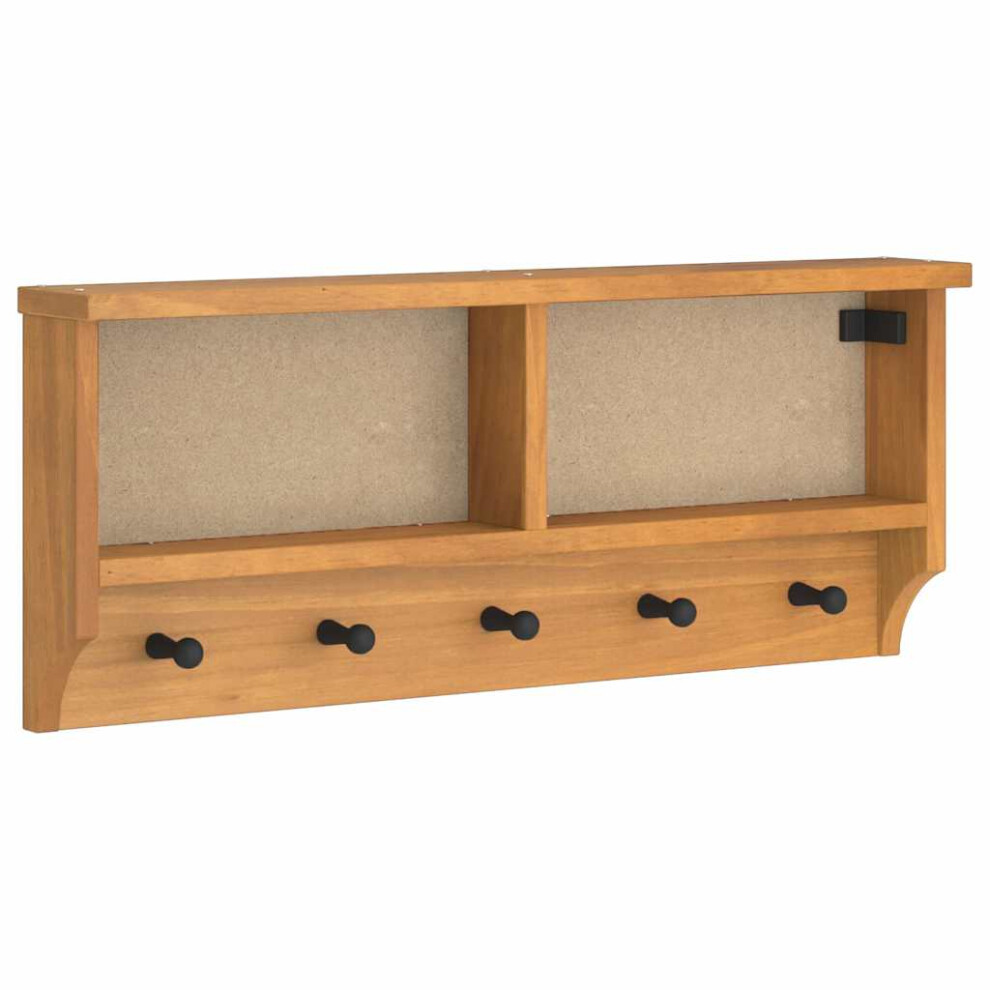 Vidaxl Wall-Mounted Coat Rack Sandnes 87X12x35 Cm Solid Wood Pine